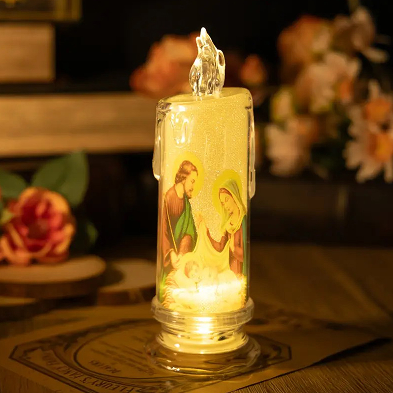 Silk Candle - Lámpara LED tipo vela de Jesús,