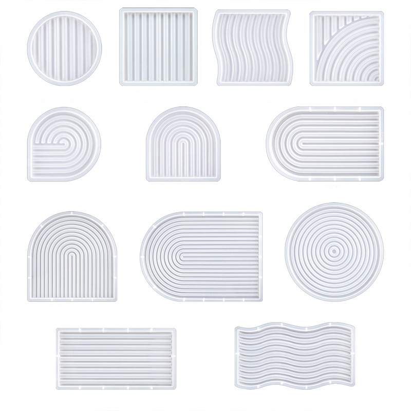 Candle Molds - Molde de bandeja ondulada a rayas