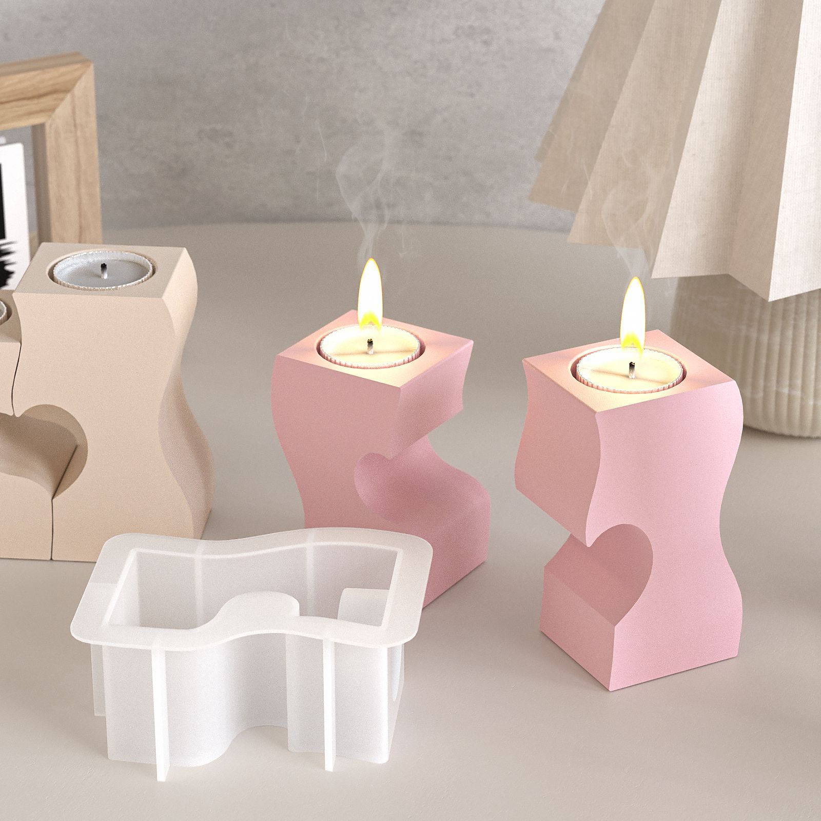 S corazón candelabro moldes de - Candle Molds reseña y precio