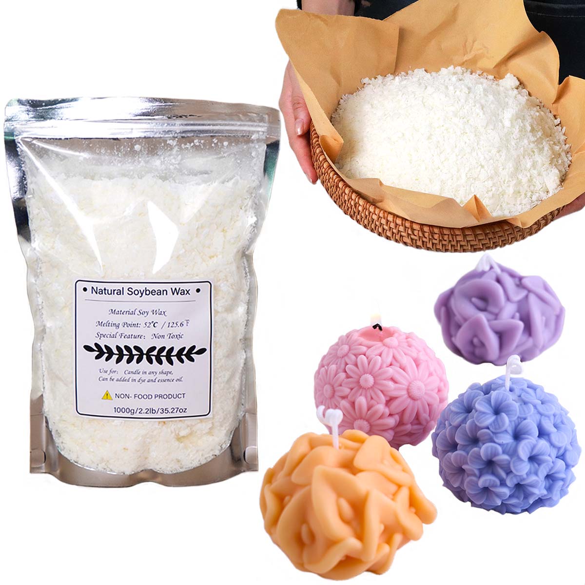 100/250/500/1000g escamas de c - Candle Making Kit reseña y precio