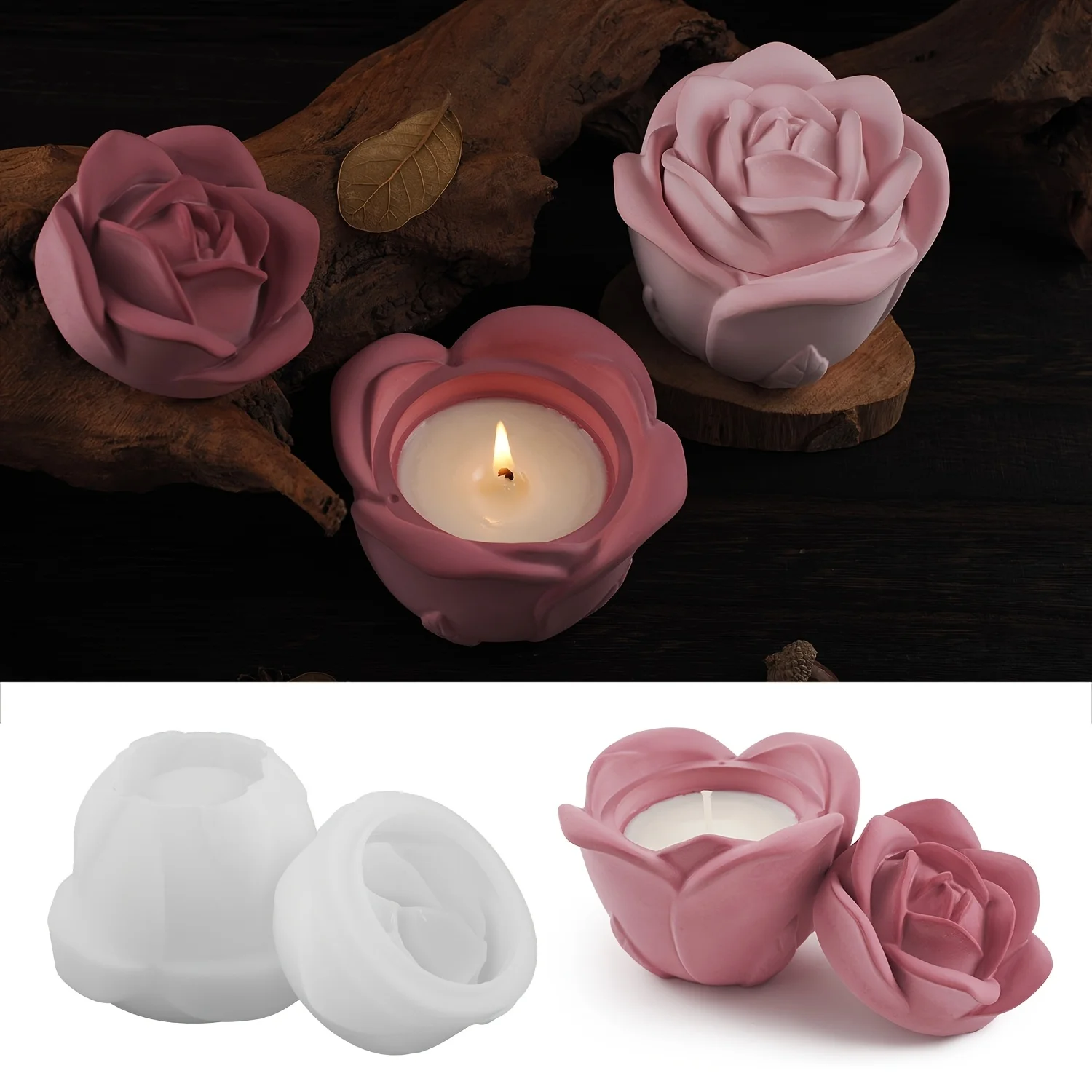 Juego de 2 piezas de moldes de - Candle Molds reseña y precio